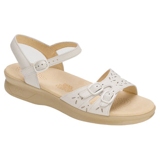 sas womens soft footbed sandal duo white