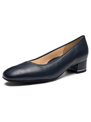 Gabrielle Women's Block Heel Pump - Navy Nappa