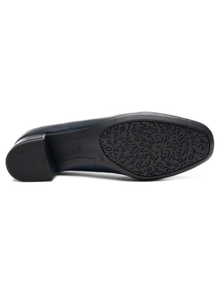 Gabrielle Women's Block Heel Pump - Navy Nappa