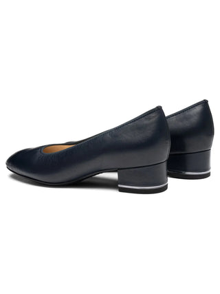 Gabrielle Women's Block Heel Pump - Navy Nappa