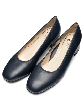 Gabrielle Women's Block Heel Pump - Navy Nappa