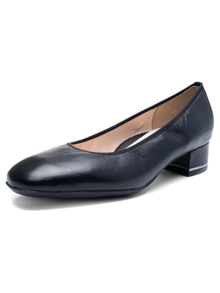 Gabrielle Women's Block Heel Pump - Black Nappa