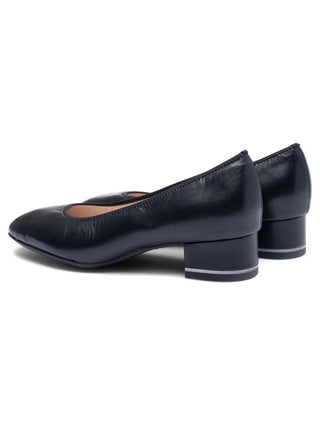 Gabrielle Women's Block Heel Pump - Black Nappa