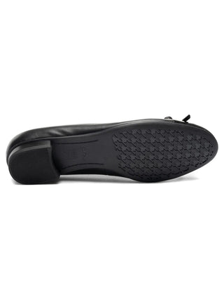 Belinda Women's Bow Ballet Flat - Black / Black Patent
