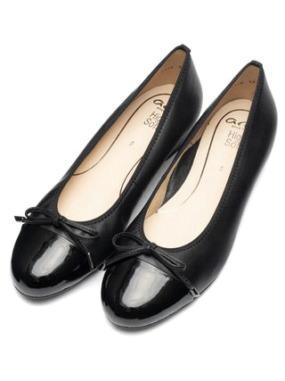 Belinda Women's Bow Ballet Flat - Black / Black Patent