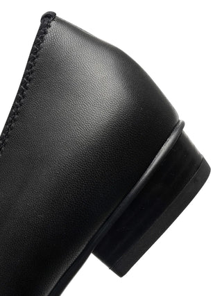 Belinda Women's Bow Ballet Flat - Black / Black Patent