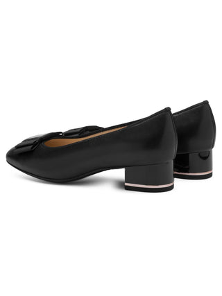 Garnet Women's Bow Block Heel Pump 35mm - Black
