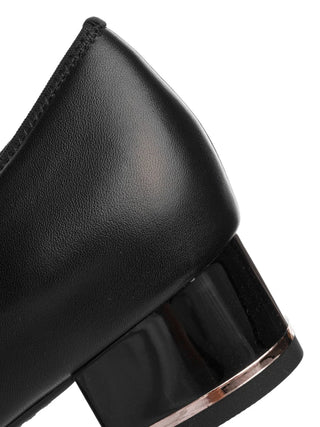 Garnet Women's Bow Block Heel Pump 35mm - Black