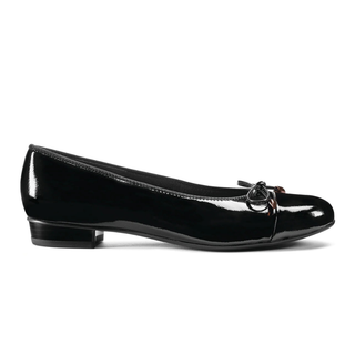 Belinda Women's Bow Ballet Flat - Black Patent