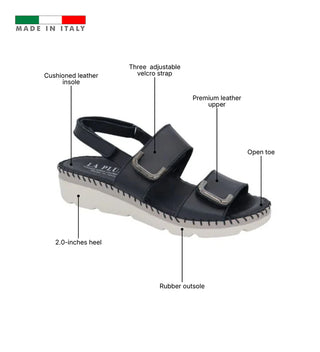 La Plume Chrisa Sandal - Black