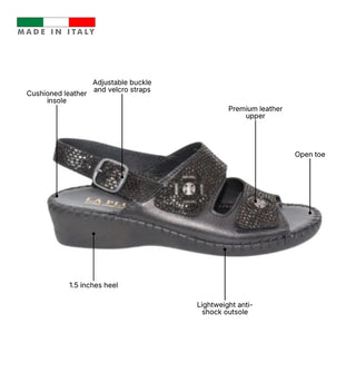 La Plume Dusty Sandal - Black