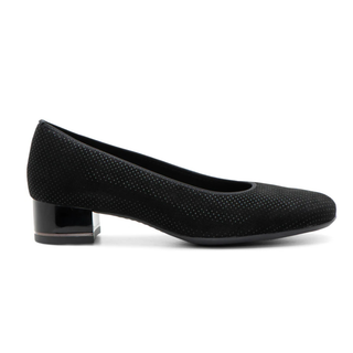 Gabrielle SP Women's Block Heel Pump - Black Suede