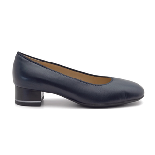 Gabrielle Women's Block Heel Pump - Navy Nappa