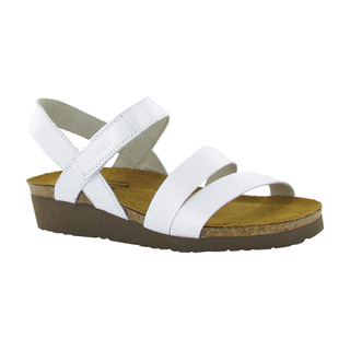 Kayla - White Pearl Leather