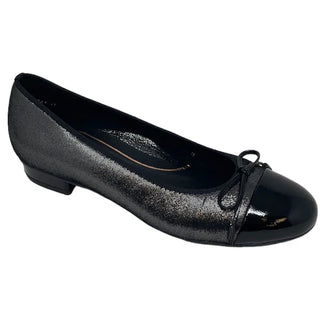 Belinda Women's Bow Ballet Flat - Black Celtickid / Black Patent