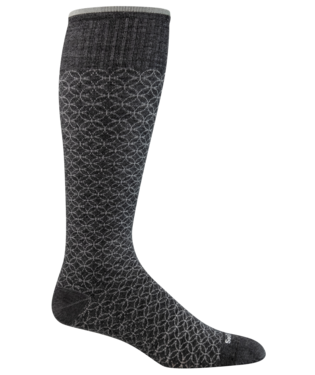 Women's Featherweight Fancy | Moderate Graduated Compression Socks - Charcoal