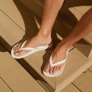 Arch Support Flip Flops - White
