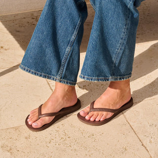 Arch Support Flip Flops - Brown