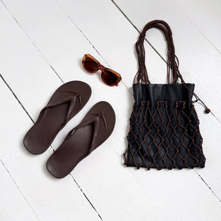 Arch Support Flip Flops - Brown