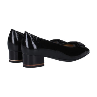 Garnet Women's Bow Block Heel Pump 35mm - Black Patent