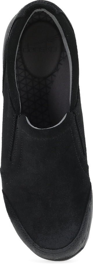 Pippy Black Waterproof Burnished Suede