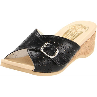 Worishofer Women's 251 Slide Black Leather