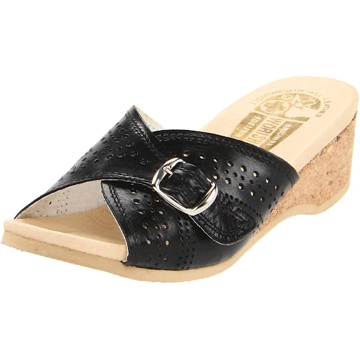 Worishofer Women's 251 Slide Black Leather
