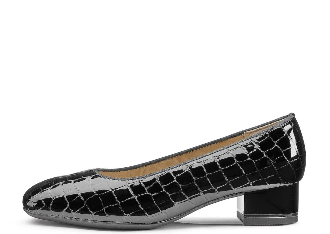 Buy black-croc Gabrielle Women&#39;s Block Heel Pump 35mm