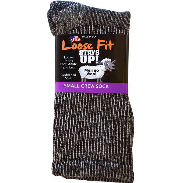 Loose Fit Stays Up Marled Merino Wool Socks
