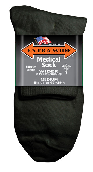 Buy black Extra Wide Medical Quarter Sock