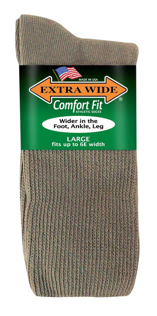 Buy tan Extra Wide Athletic Crew Sock