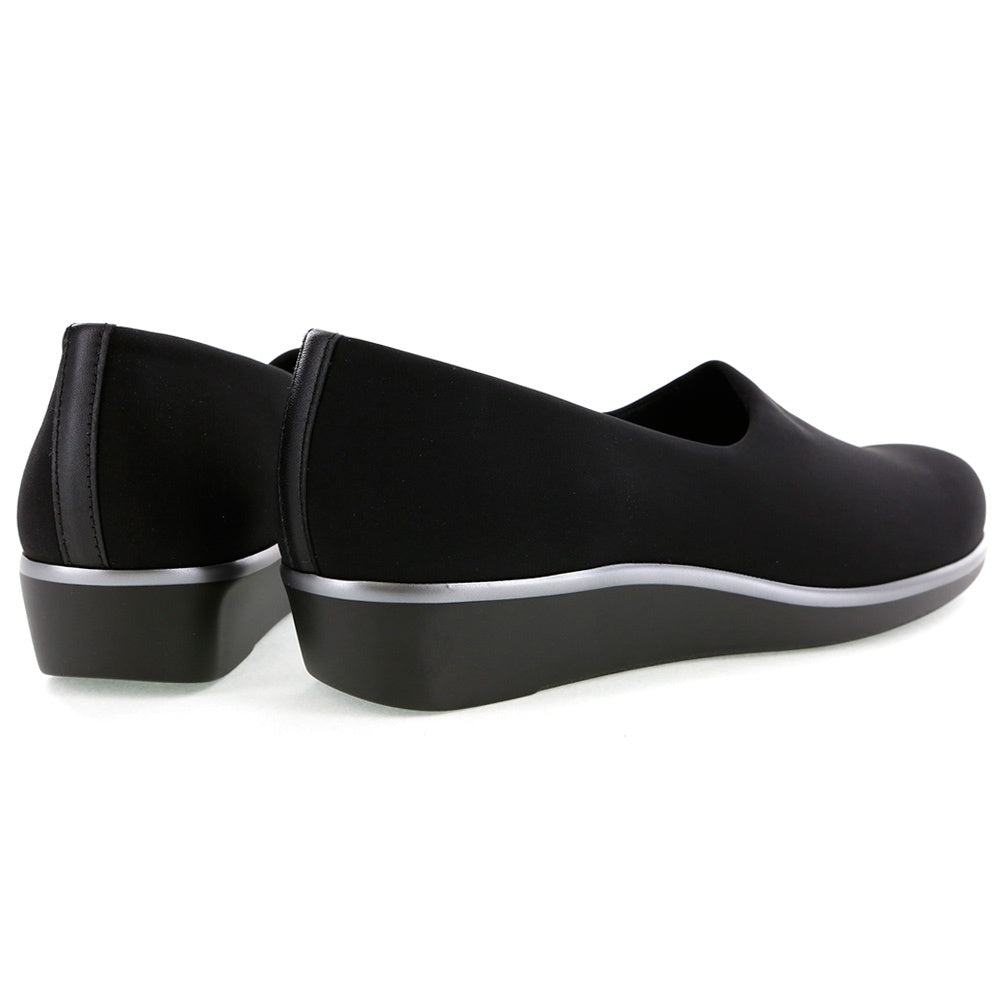 sas womens fabric slip on shoe bliss black