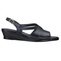 sas womens sling back wedge sandal caress black