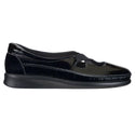 sas womens slip on moccasin crissy black patent