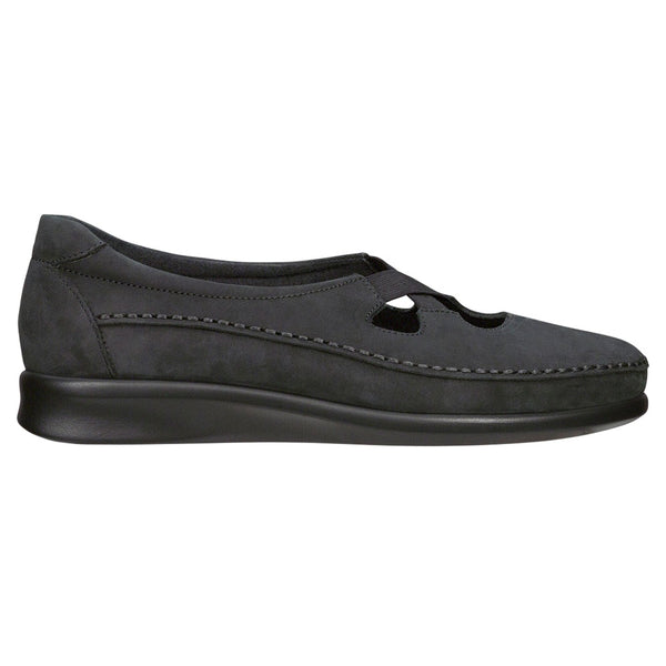 sas womens slip on moccasin crissy nero