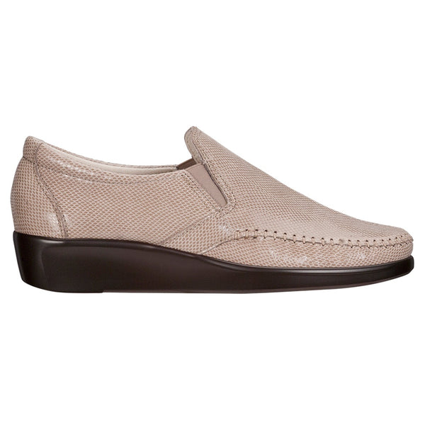 sas womens wide leather slip on wedge dream mushroom snake