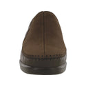 sas womens wide leather slip on wedge dream brown nubuck