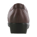 sas womens wide leather slip on wedge dream wine