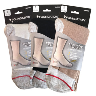 Buy white Foundation Healthy Sole Crew Socks