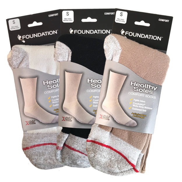 Buy black Foundation Healthy Sole Ankle Socks