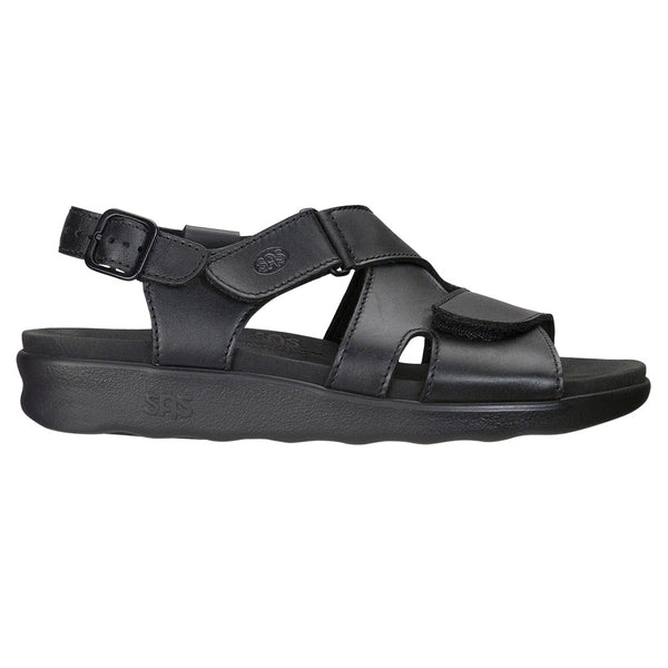 sas womens comfort sandal huggy black