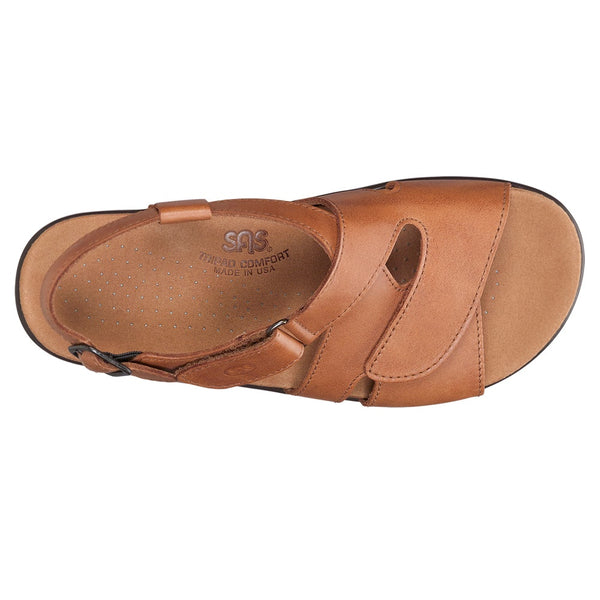 sas womens comfort sandal huggy caramel