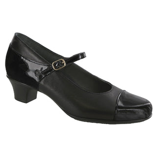 sas womens mary jane pump isabel black patent