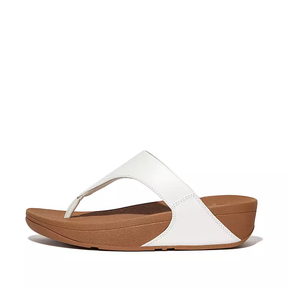 Buy white LULU - Leather Toe-Post Sandal