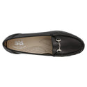 sas womens slip on loafer metro black smooth