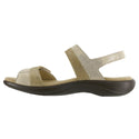 sas womens two tone leather sandal nudu golden