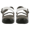 sas womens two tone leather sandal nudu white