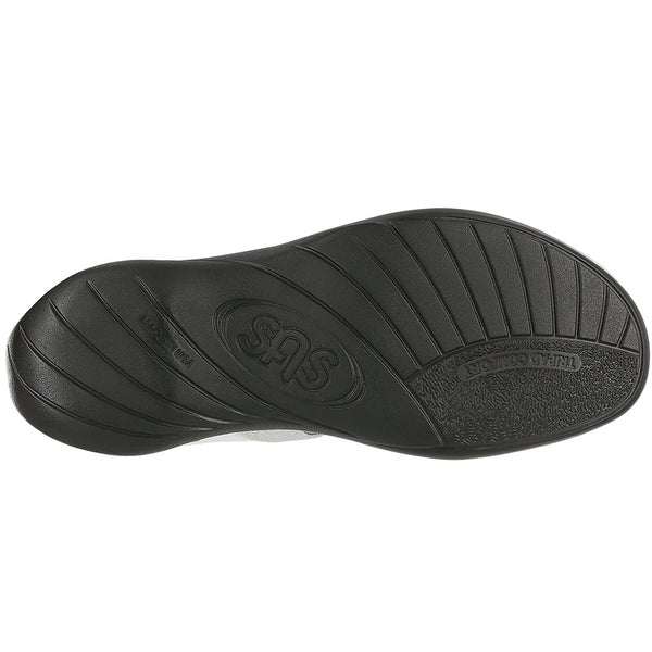 sas womens two tone leather sandal nudu white