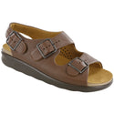 sas womens wide walking sandal relaxed brown