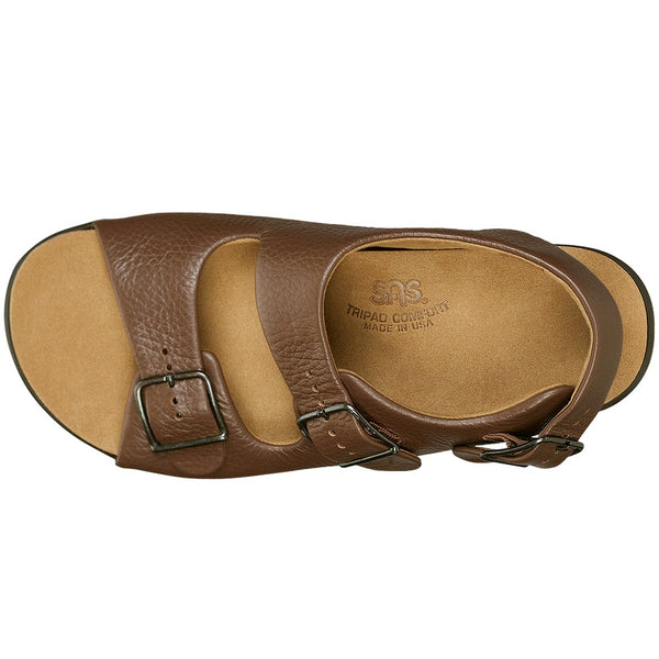 sas womens wide walking sandal relaxed brown